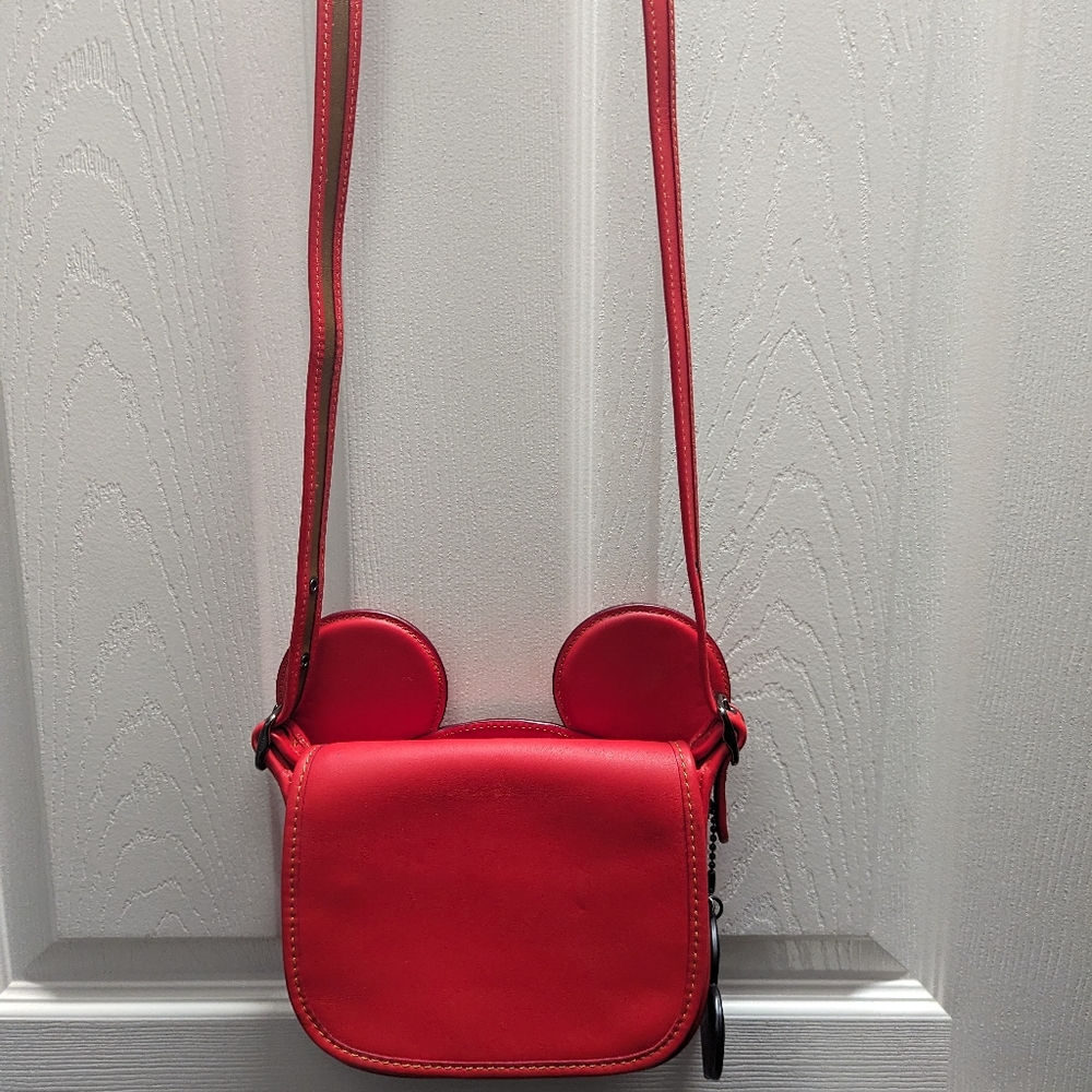 Coach Red Crossbody Bag with Ear Detail